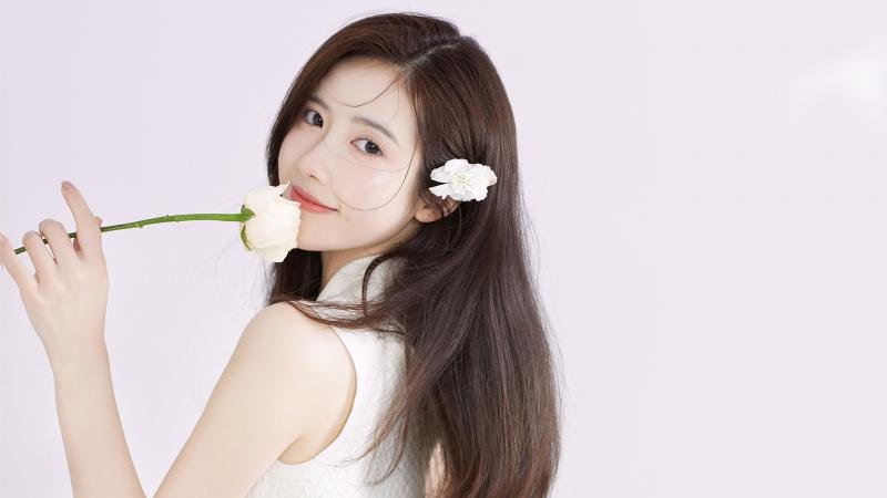 乡间居士竹篓美女4k电脑壁纸4k手机壁纸3440x1440