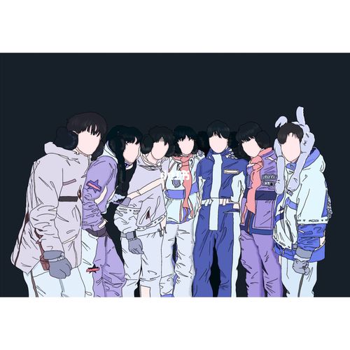 tnt时代少年团 自制手绘壁纸99_壁纸_手绘_ipad_tnt