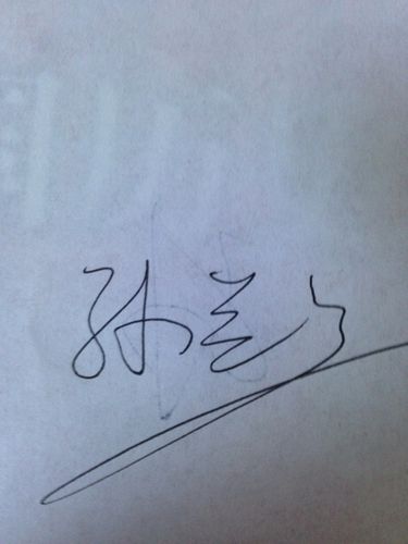 孙兰兰签名,求解?