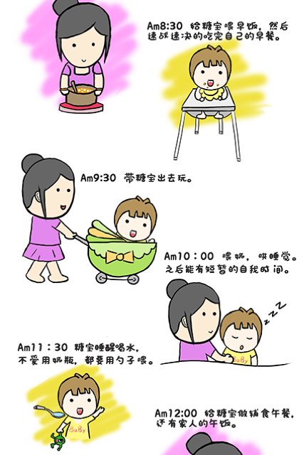 自己画的妈妈的一天