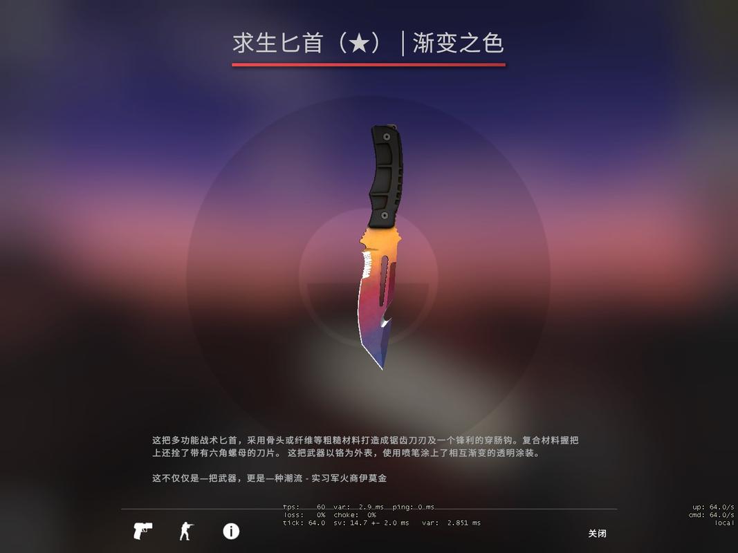 csgo:只是熊刀升级版,价格却堪比m9刺刀,求生匕首值不值得买?