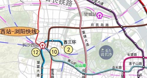 长沙地铁修编示意图