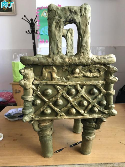 超轻黏土太空泥制作逼真的青铜鼎手工制作教程