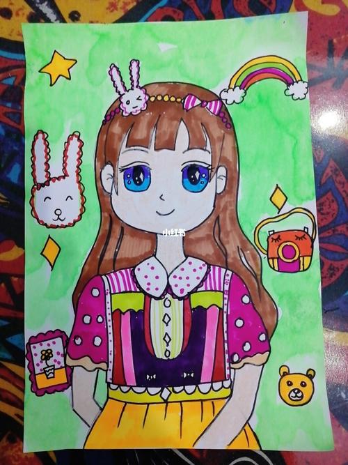 原创儿童画动漫人物_动漫_美术_儿童创意美术_母婴