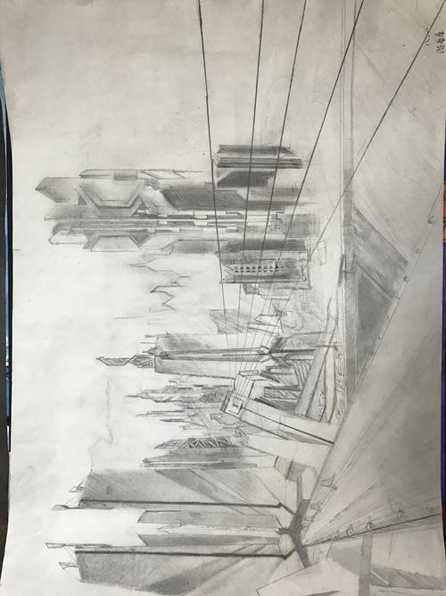 水洛中学七八年级科幻画展览