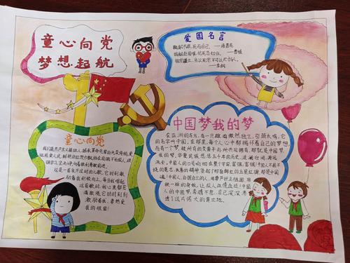 实验三小:庆六一"童心向党 梦想起航"优秀手抄报展评