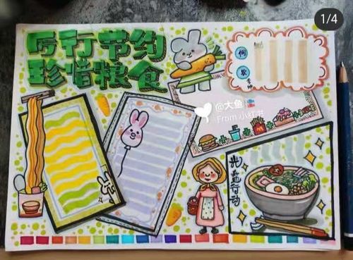 "节约光荣,浪费可耻"主题手抄报展示