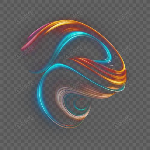 彩色发光线条