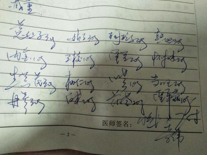中医开的药方想知道都是什么