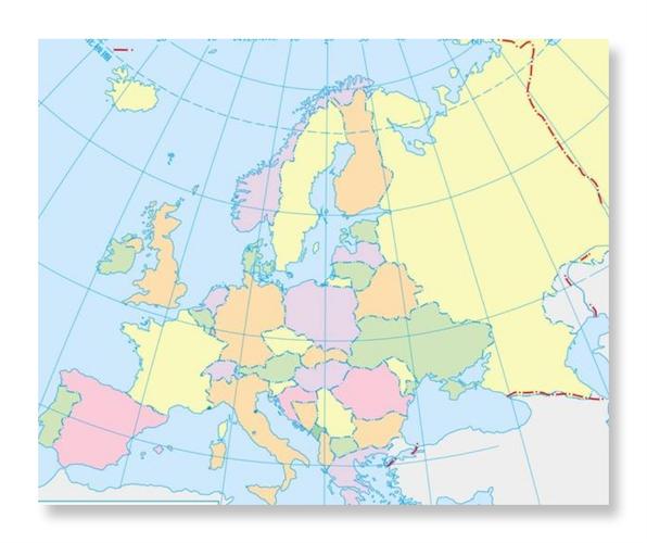 欧洲空白地图