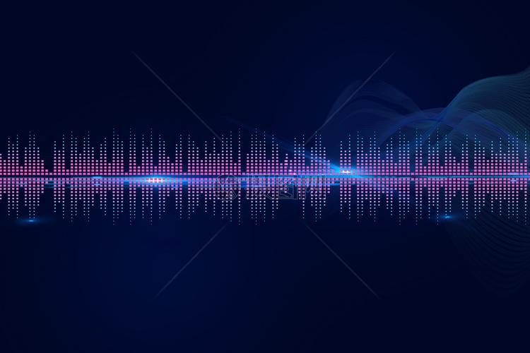 蓝色音量波纹背景