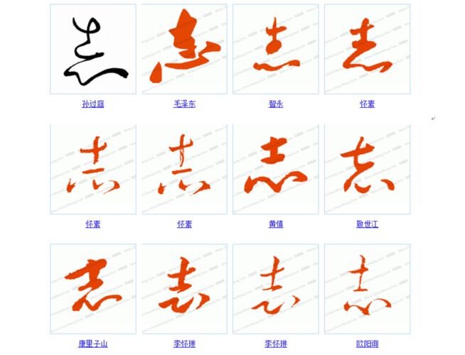 志字用草书怎样写