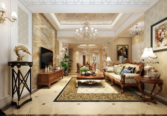 优美的线条和金色的勾边是欧式风格家具的一个重要元素