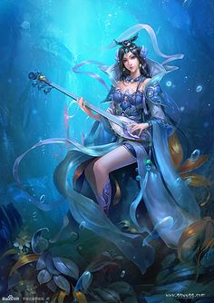 寂雪久姿采集到《游戏原画人物/玄幻女》