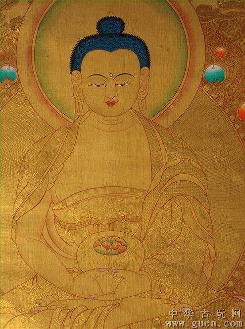 描金唐卡释迦牟尼