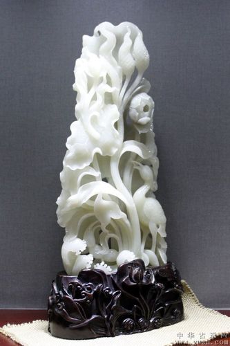 和田玉一路连科一路高升镂空雕摆件