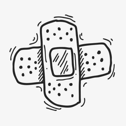 绷带创口贴装饰素材图案