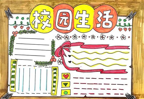 校园生活手抄报,校园生活手抄报一等奖