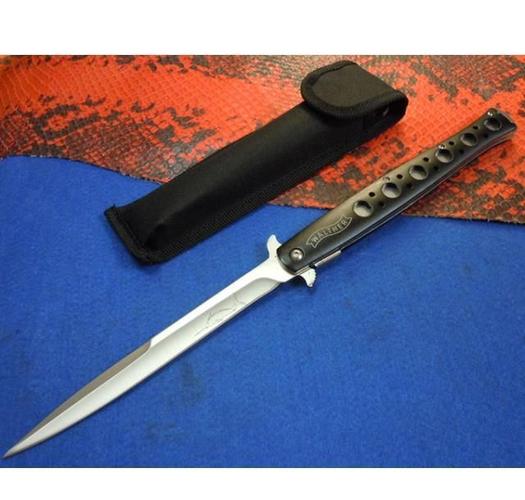 华尔特剑鱼刺折刀(半自动)黑柄