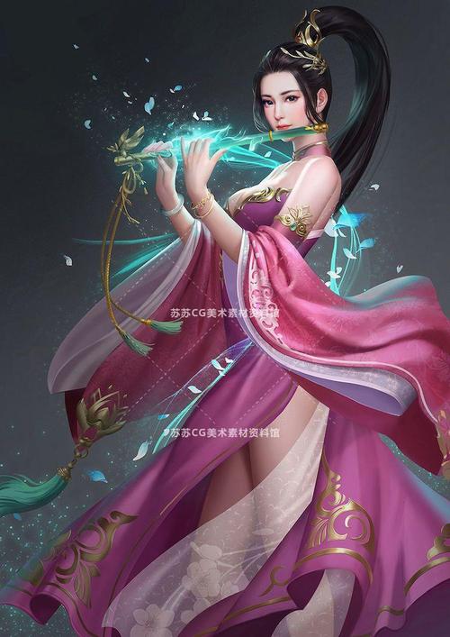 立绘中国国风古装游戏cg美女角色人物原画设计素材