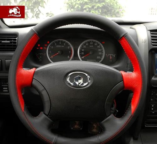 领骋卡炫 标致308真皮手缝方向盘套汽车用品