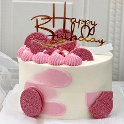 奥利奥粉色网红蛋糕