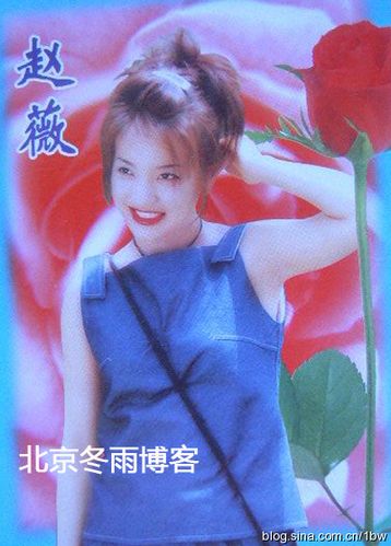 赵薇15年前明信片照曝光 迷人电眼青春靓丽(组图)