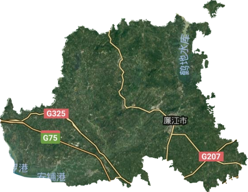 廉江市高清卫星地图,廉江市高清谷歌卫星地图