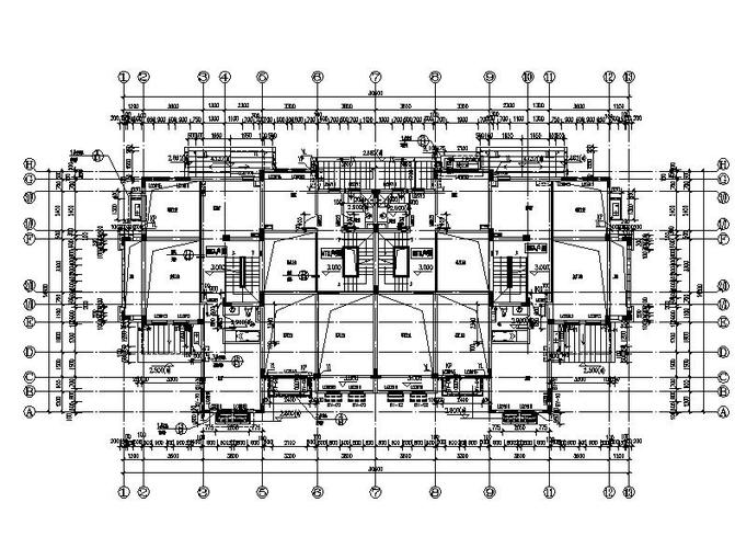[南京]多层联排式住宅建筑立平面图(含六套方案)施工图下载【id