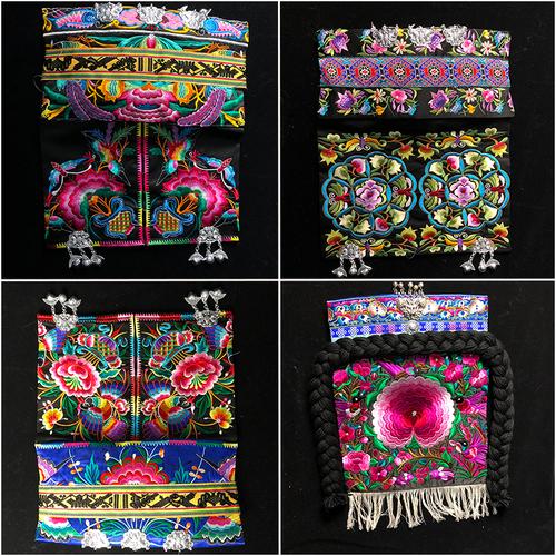 苗族银饰头饰头帕少数民族刺绣头饰帽子舞台布依族演出服配饰