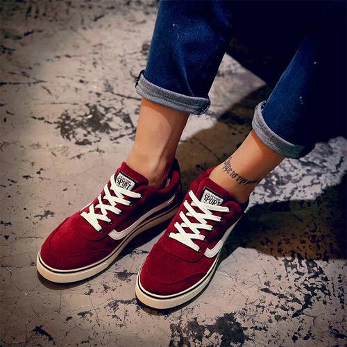 古莱登2016新款撞色鞋带男低帮鞋男鞋 帆布鞋 运动鞋 平跟系带休闲鞋