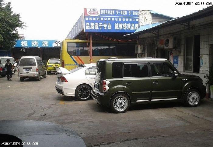 赤脚大仙 哈弗m2改17寸轮毂加装法兰盘