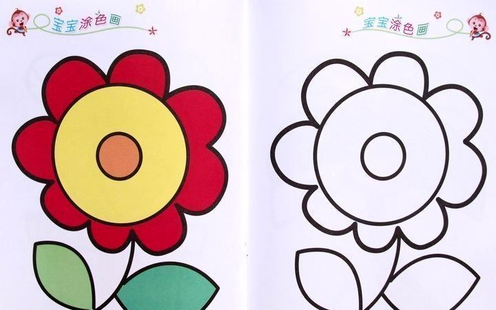 婴幼儿童绘画涂色连线填色宝宝学画画的书籍
