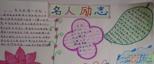 励志名人手抄报