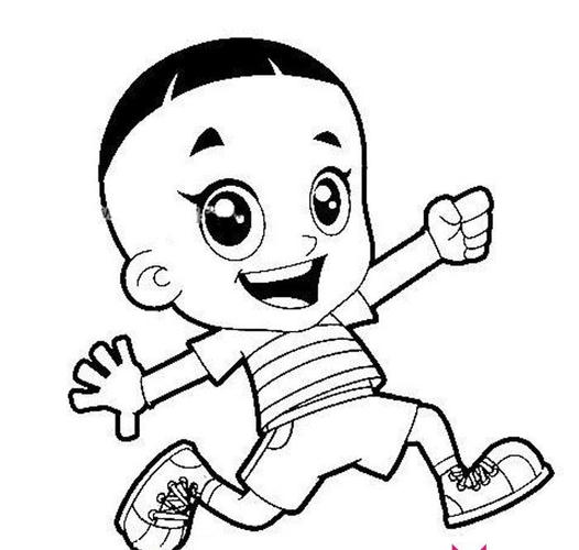 可爱的大头儿子简笔画图片_卡通简笔画_简笔画大全