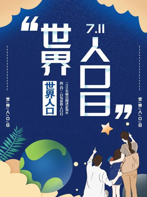 世界人口日宣传海报
