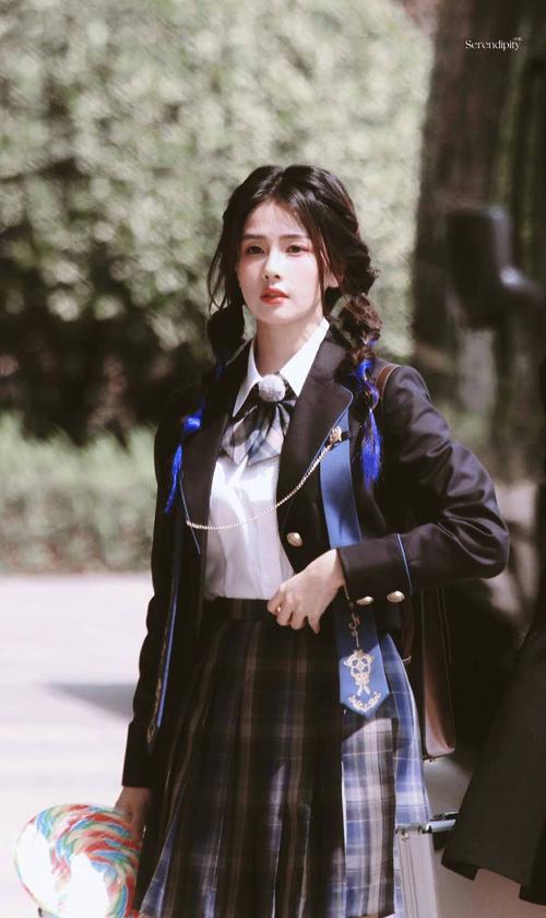 白鹿水手服写真清新活泼 学姐风jk造型少女感十足