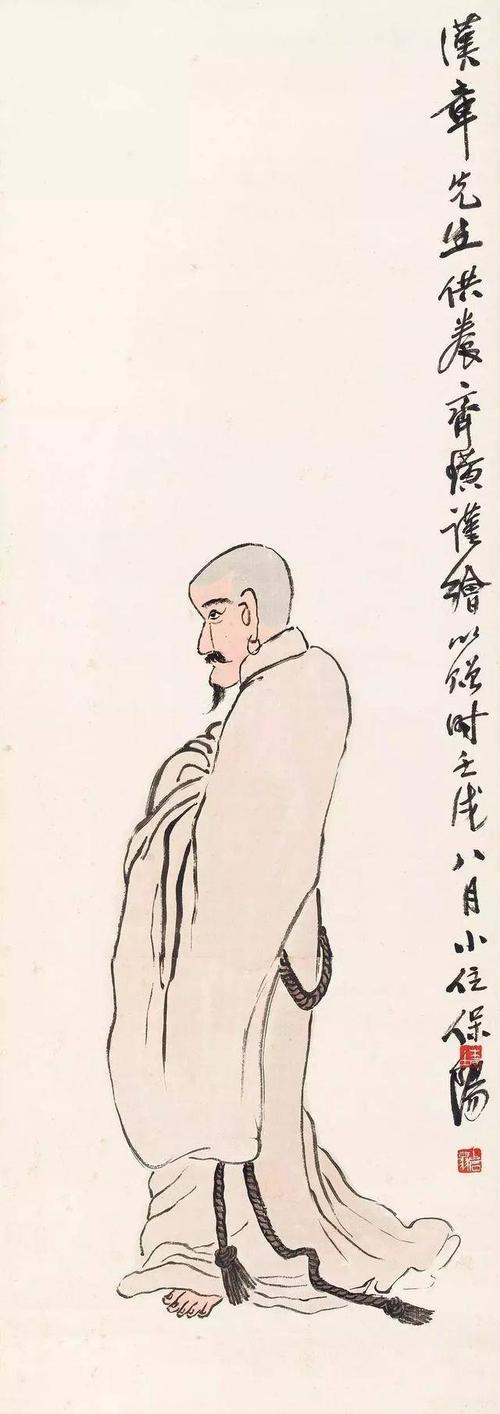 齐白石画佛,简洁古拙