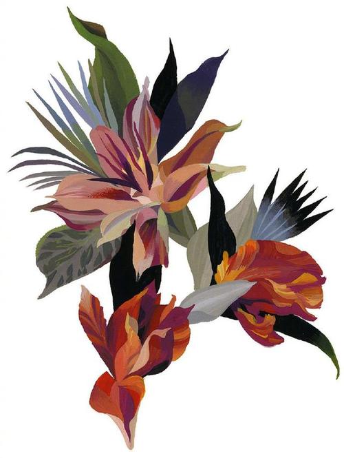 花的海洋,画师hiroyuki izutsu的花卉插画作品