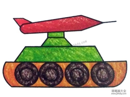高级导弹车简笔画图片