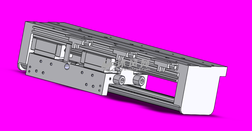 bcm03 - 单轴直线电机模组 光栅尺编码器 lm15系列·有铁芯动子轴测图