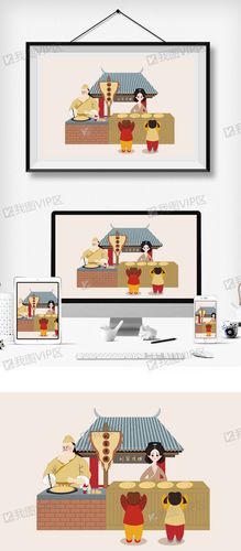 古代手工制作摆摊卖煎饼果子早餐车