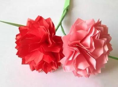 手工制作折纸花康乃馨