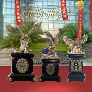 大展宏图酒店校庆典公司开业礼品老鹰落地摆件大型奠基工艺品大厅