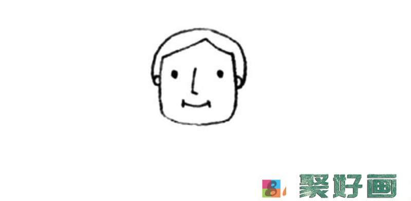 胖墩墩的爸爸简笔画步骤图怎么画简笔画教程