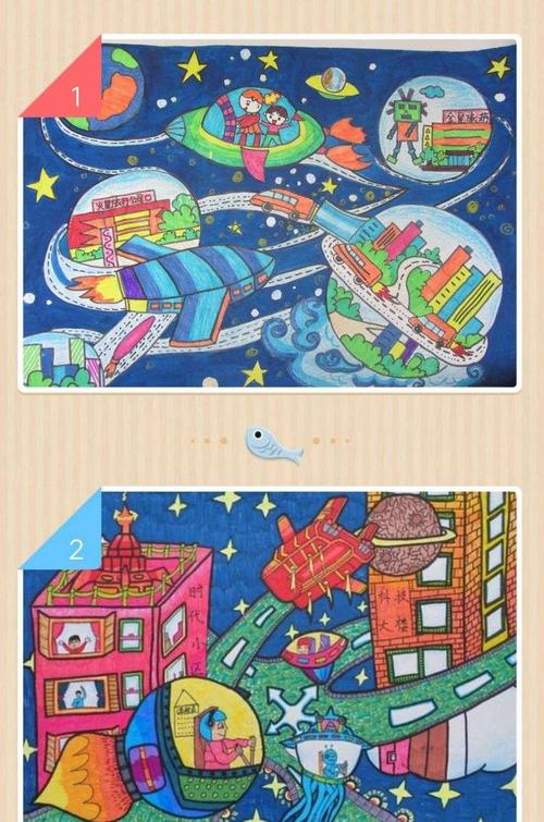 八鱼小学网络学习【五年级美术第三周实践学习内容《飞天畅想》】