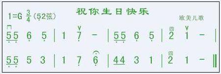 生日快乐二胡曲谱d调