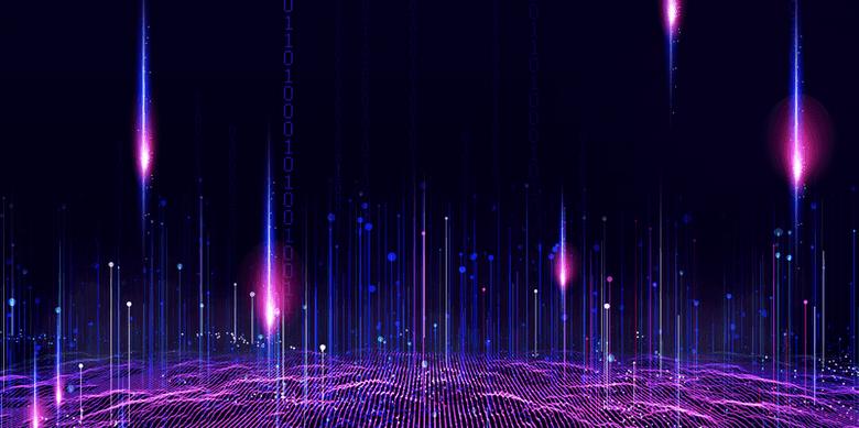 科技光效数据线网背景