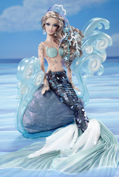 芭比娃娃 2012限量版 the mermaid barbie doll 美人鱼【价格100美元