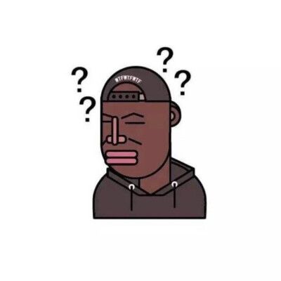 卡通黑人搞笑头像男生